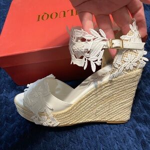 Woman’s Lace Wedge Heels